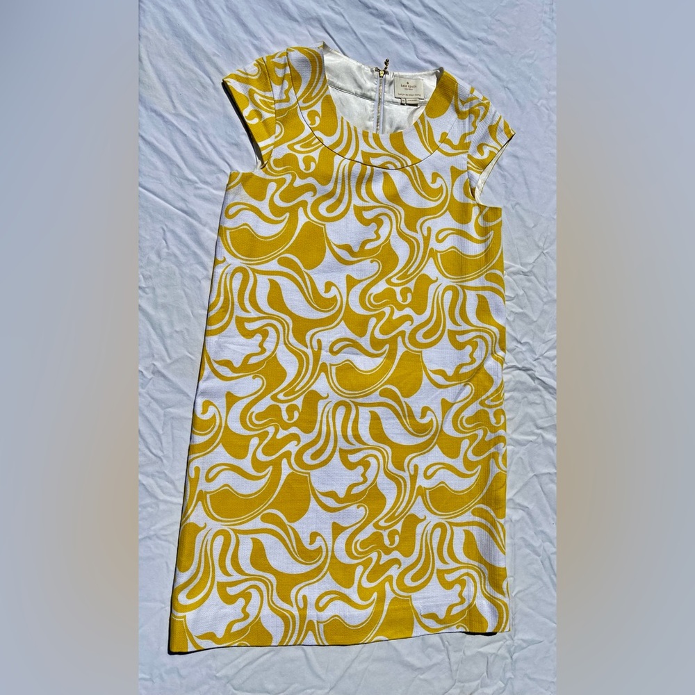 Kate spade dress.  Size 10. Yellow white floral